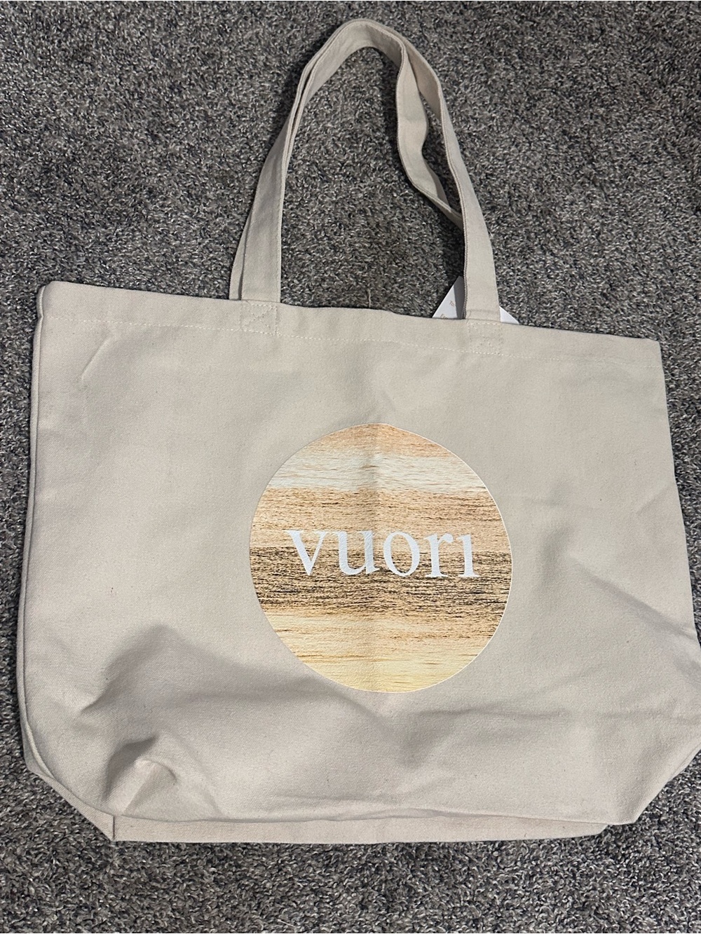 NWT Vuori Beige Canvas Tote Bag